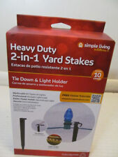 Simple Living Solutions Heavy Duty 2-in-1 Yard Stakes Light Holders 10 Stakes picture