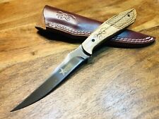 Browning Featherweight Classic American Rodeo Zebra Wood Handle Fixed Knife 0001 picture