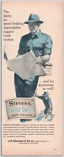 1954 Steven's Twist Twill Work & Sportswear Clothes Vintage Print Ad picture