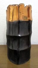 Mid-Century Modern Brutalist Bronze Copper Dipped Jagged Mouth Vase picture
