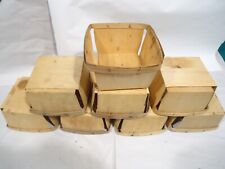 8 Vintage Primitive Wood Berry Baskets Boxes. 5 x 5 x 3. crafting. picture