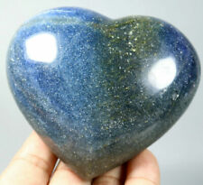 1.11lb Natural Blue sandstone Gemstone Polished Love Heart Stone - Madagascar picture