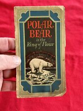 AWESOME OLD POLAR BEAR FLOUR RECIPE FOLDOUT GREAT GRAPHICS & OLD TIME RECIPES picture