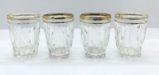 Set of 4 Vintage Federal Glass Gold Rimmed Shot Glasses picture