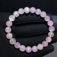 8.5mm Genuine Natural Purple Kunzite Crystal Round Beads Bracelet AAA picture