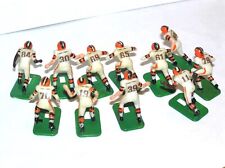 VIntage Tudor ELECTRIC FOOTBALL NFL TEAM of 11 Cleveland Browns WHITE + BAGGIE picture