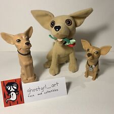 Vintage Yo Quiero Taco Bell Chihuahua Dog w/ Rose Plush Applause Toy Figure LOT picture