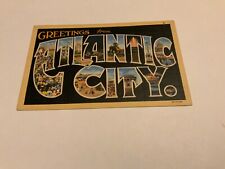 Atlantic City, N.J. ~ Large Letter Multi View Linen Vintage  Postcard picture