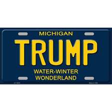 Trump Michigan Blue Novelty License Plate picture