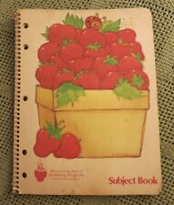 Vintage Grandma Handwritten Recipes Cookbook Strawberry Shortcake Notebook 1980 picture