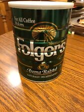 Vintage Folgers DECAFFEINATED Coffee Can-26 OZ W/ LID-UNOPENED (1993) picture