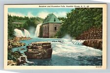 Ausable Chasm NY-New York, Rainbow And Horseshow Falls, Vintage Postcard picture