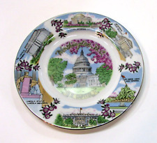 Vintage 1970's Washington D.C. Porcelain Plate Monuments Capitol White House etc picture