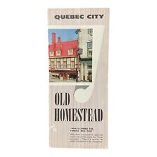Vintage Quebec City Old Homestead Canada Visitor Guide Travel Brochure Pamphlet picture