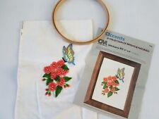 Oriental Cherry Blossoms Embroidery 6x8 Finished Project Butterfly.   Z9 picture
