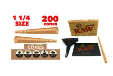 zig zag 1 1/4 size unbleached cone(200PK)+raw 1 1/4 lean size cone loader kit picture