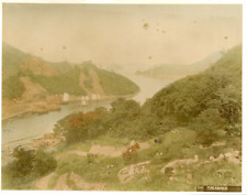 Japan, Takaboko, Nagasaki Vintage Albumen Print.  Watercolor Albumin Print  picture