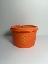 Tupperware Orange 1297-13 Container with 812-18 Lid, Excellent Condition picture