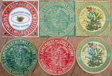 Cheese Labels 1890s French Collection of Ten 10 Different, Color Litho, Fromage picture
