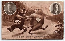 1909 Good Bye Teddy Hello Billy Possum Roosevelt vs Taft Political Postcard picture