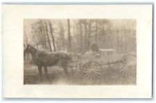 c1910's Horse And Wagon Kiel Wisconsin WI RPPC Photo Unposted Antique Postcard picture