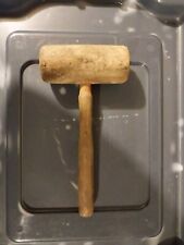 Vintage Primitive 6x12 Wooden Mallet Handcrafted Hammer With Wooden Handle picture