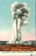 Old Faithful Yellowstone National Park Postcard 1915 picture