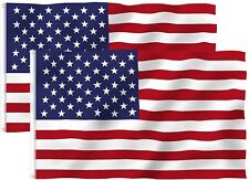 2 Pcs 5x3 Ft American US Flag - UV Fade Resistant picture