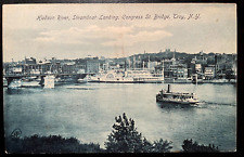 Vintage Postcard 1907-1915 City of Troy Steamboat, Docked at Troy, New York (NY picture
