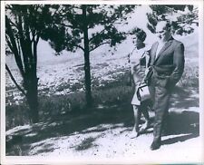 Vintage Important Older Couple Stroll Along Mountain Trail Politics 8X10 Photo picture