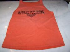 Vintage Harley Davidson Tie Orange Indiana Tank Top Size XL picture