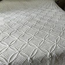 Vintage Solid White Chenile Bedspread 100