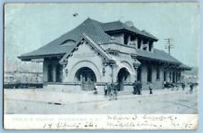 Undivided Back Postcard~ Eerie Railroad Station~ Middletown, New York picture