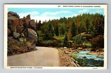 Denver CO- Colorado, Bear Creek Canon, Evergreen Corner, Vintage Postcard picture