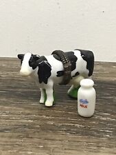 Vintage Holstein Cow Hinged Trinket Box With Milk picture