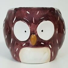 Spotted Owl Coffee Mug Pier 1 Imports Rounded Cup Hand-Painted Shaped 3D T21 picture