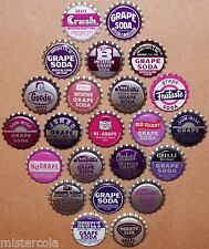 Vintage soda pop bottle caps GRAPE FLAVORS Lot of 23 different new old stock picture