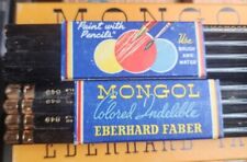 Eberhard Faber Mongol 849 Black Full Box Of 12 Rare Vintage Color Pencils NIB  picture