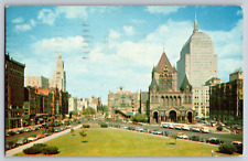 Copley Square Boston Massachusetts Buses Cars 1959 Postcard picture