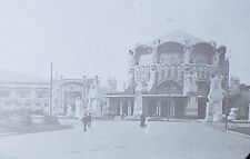 1902 Int. Exposition, Turin Italy, Central Palace, Magic Lantern Glass Slide picture