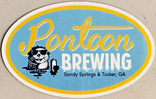 Pontoon Brewing Logo Craft Beer Sticker Brewery Decal Sandy Springs Tucker GA picture