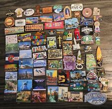 Lot of 70 Plus Souvenir Magnets US Cities States Countries Tourist Used picture