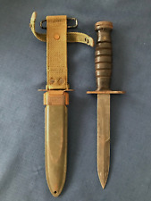 Original WWII Imperial USM4 Bayonet with Scabbard Marine Corp picture