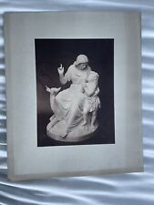 antique photo Germany Austria mother child sculpture marble unsigned 1880 picture