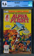 ALPHA FLIGHT #1 (1983) CGC 9.6 1st APPEARANCE WHITE PAGES picture