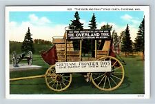 Cheyenne WY The Overland Trail Stage Couch, Wyoming Vintage Postcard picture