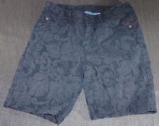 VINTAGE SIMPLY VERA WANG DARK BLUE EMBROIDERED FLORAL FLATFRONT BERMUDA SHORTS 4 picture