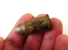 Vintage WWI ERA USA CROSSED RIFLES PROTECT THE FLAG BULLET RIBBON FOB picture