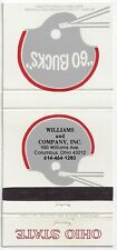 Empty 30S Matchbook Cover Williams Co Columbus Ohio State Buckeye's 1990 Inside picture