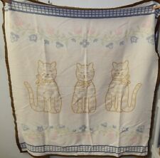 Vintage Biederlack of America Happy Cats Reversible Blanket Throw picture